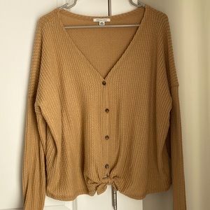American Eagle Waffle Knit Blouse